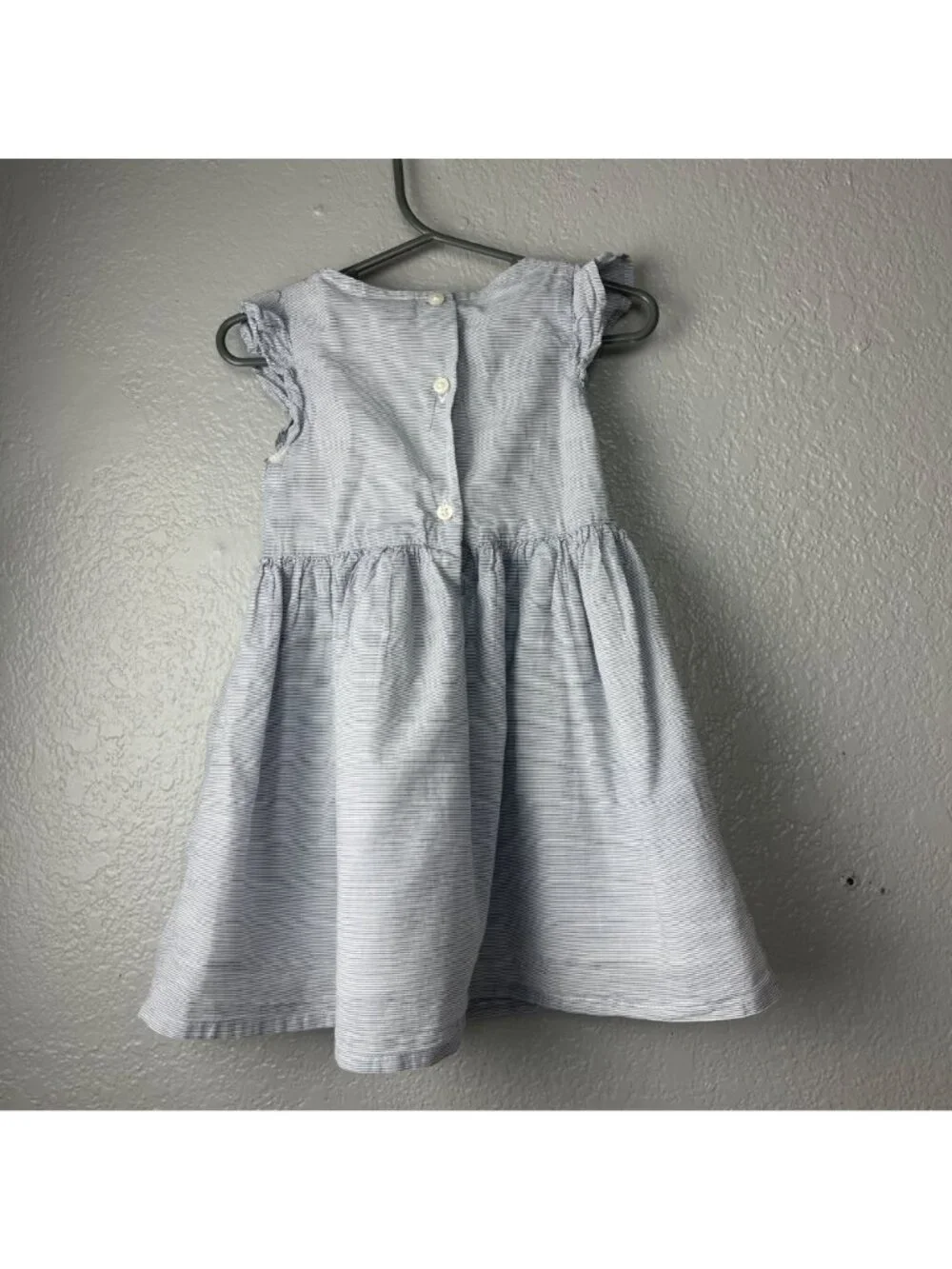 Gymboree Toddler Girls Dress Blue & Pink 2T 100% Cotton Embroidered Sleeveless